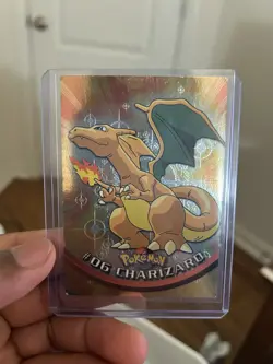 1999 Topps #06 Charizard Holo Foil TV Animation Series 1 Pokemon Black Logo - Image 1
