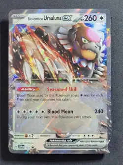 Bloodmoon Ursaluna ex #177 Double Rare S&V Promo Pokemon TCG - Image 1