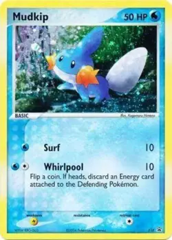 Moderately Played Mudkip - 18 - EX Deck Tins Promo - Cosmos Holo Pokemon Nintend - Image 1