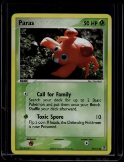 Pokemon TCG Paras 72/112 FireRed & LeafGreen Reverse Holo NM/LP - Image 1