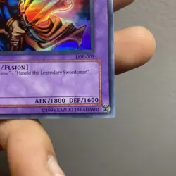 Yugioh! Flame Swordsman LOB-003 Super Rare Unlimited NM - Image 3