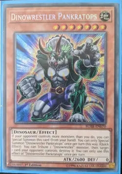 YuGiOh Dinowrestler Pankratops Secret Rare 1st Edition BLHR-EN070 NM - Image 1