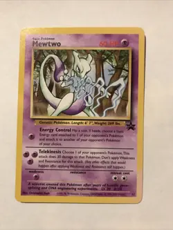Pokemon Card Mewtwo Black Star Promo 12 Near Mint - Image 1