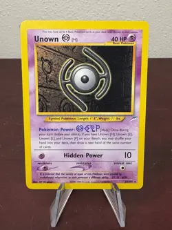 Unown H - 28/105 - Pokemon Neo Destiny Unlimited Rare Card WOTC - LP - Image 1