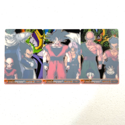 S0387 Z Warriors vs Cell Dragon Ball x Morinaga Wafer Cards 588 589 590 Vegeta - Image 2
