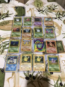 16 Card Lot of 1995 Pokemon Cards with Sleeves - Image 1