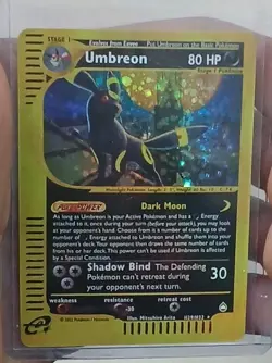 Pokemon Umbreon Holo Aquapolis E-series DiY Placeholder Card H29/H32 NM+ - Image 2
