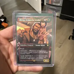 Barret, Avalanche Leader Borderless Chocobo Track Foil 472 MTG Magic - Image 1