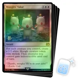 FOIL MOOGLES' VALOR (FINAL FANTASY PRERELEASE) X4 Final Fantasy FIN Magic MTG - Image 1