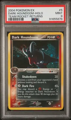 Dark Houndoom 5/109 EX Team Rocket Returns Holo Rare Pokemon Card PSA 9 - Image 1