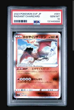 PSA 10 Pokemon Radiant Charizard 001/038 Sv: Ruler of the Black Flame - Image 1