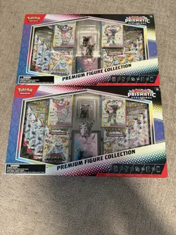 POKEMON TCG Prismatic Evolutions Premium Figure Collection X2 Sealed - Image 1