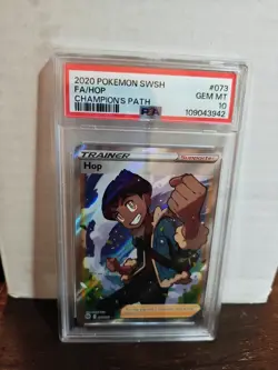 Pokemon TCG Hop Trainer Full Art PSA 10 - 073 Sword & Shield Champion's Path - Image 3