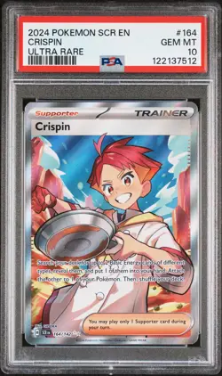 2024 POKEMON SCR EN-STELLAR CROWN ULTRA RARE #164 CRISPIN PSA 10 - Image 1