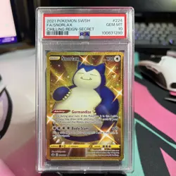 Pokemon PSA 10 Snorlax 224/198 Chilling Reign Gold Secret Rare - Image 1