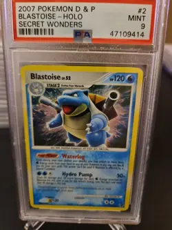 Pokemon PSA 9 MINT Blastoise 2/132 DP Secret Wonders Holofoil Rare 2007 Holo - Image 1