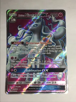 Alolan Ninetales GX (Full Art) 205/214 Pokemon TCG Sun Moon Lost Thunder - Image 1