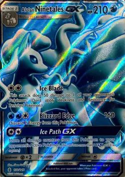 Pokemon TCG: Alolan Ninetales GX (Full Art) 132/145 Sm-Guardians Rising Holo - Image 1