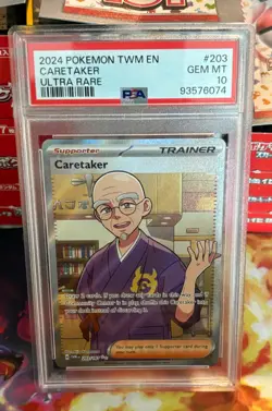 Caretaker Ultra Rare PSA 10 2024 Pokemon Twilight Masquerade - Image 1