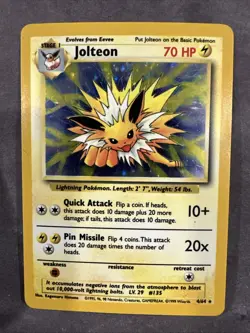 *No Symbol Error* Pokemon English LP/NM Jolteon 4/64 Jungle Holo Rare 1999 - Image 1