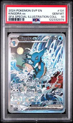 2024 POKEMON SVP EN-SV BLACK STAR PROMO #131 KINGDRA EX PSA 10 - Image 1