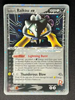 Rocket's Raikou ex 108/107 Pokemon Ex Deoxys -Secret Rare Holo-NM - Image 2