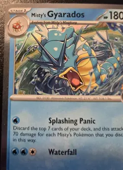 Misty's Gyarados 049/182 Holo Rare Scarlet & Violet: Destined Rivals Pokemon TCG - Image 2