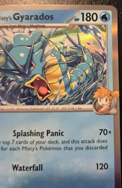 Misty's Gyarados 049/182 Holo Rare Scarlet & Violet: Destined Rivals Pokemon TCG - Image 3