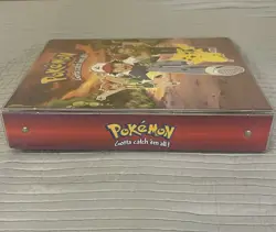 Vintage Pokemon Nintendo 1999 Plymouth 3 Ring Card Binder Pikachu Ash - Image 2