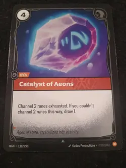 CATALYST OF AEONS 138/298 RIFTBOUND LEAGUE OF LEGENDS RARE FOIL ENGLISH CARD - Image 1