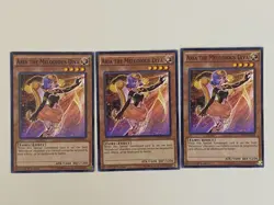 Yugioh Aria the Melodious Diva x 3 - 1st Edition LP - Plus Free Holo Card - Image 1