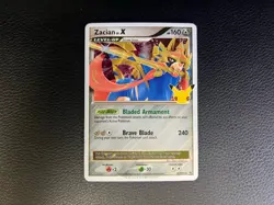 Zacian Lv. X Celebration Black Star Promo SWSH135 Pokemon Card - Image 1