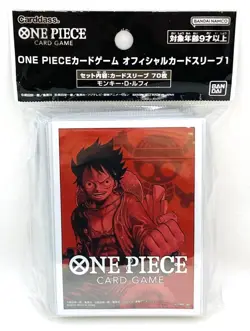ONE PIECE Card Game Monkey D. Luffy Official Card Sleeve1 70 Sleeves From JAPAN - Image 1