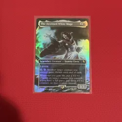 MTG The Destined White Mage (Borderless) Foil #0444 - Final Fantasy 1 - Image 1