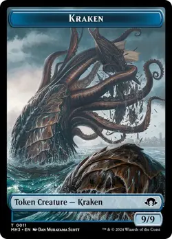 Kraken Token, Modern Horizons 3 Tokens, MTG, 1 pack, Magic Token - Image 1