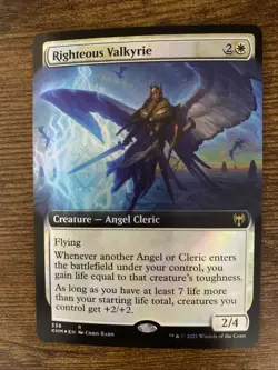 Righteous Valkyrie (Extended Art) Kaldheim Foil Magic The Gathering - Image 2