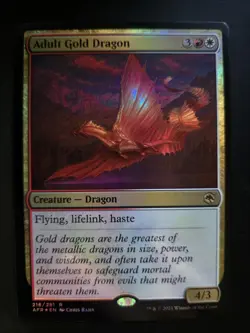 Adult Gold Dragon NM FOIL Adventures in the Forgotten Realms MTG FREE SHIPPING - Image 1