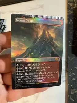 Mount Doom MTG MISPRINT CRIMPED - Image 1