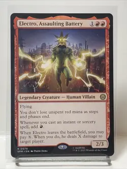 Electro, Assaulting Battery (Non-foil) Marvel's Spider-Man 0076 Rare MTG - Image 1