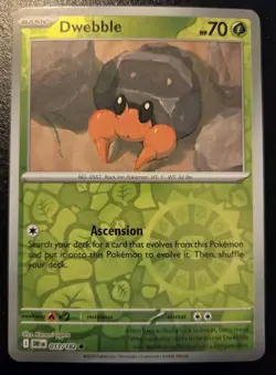 Dwebble 011/182 Reverse Holo Common Scarlet & Violet Destined Rivals Pokemon TCG - Image 1