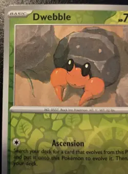 Dwebble 011/182 Reverse Holo Common Scarlet & Violet Destined Rivals Pokemon TCG - Image 2