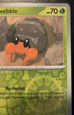 Dwebble 011/182 Reverse Holo Common Scarlet & Violet Destined Rivals Pokemon TCG - Image 3