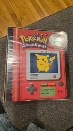 Vintage Pokemon Pikachu 3 Ring Binder Gotta Catch 'Em All Nintendo 1999 - Image 1