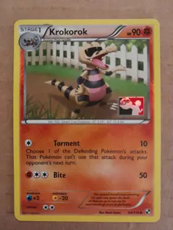 Krokorok 64/114 Pokemon League Reverse Holo Crosshatch Promo NM-Mint - Image 1