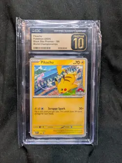 Pokemon Pikachu 190 Stamped BlackStar Promo CGC Pristine 10 #190 - Image 1