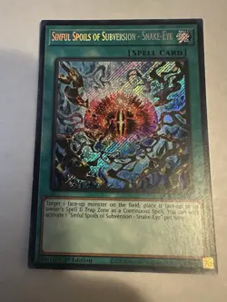 YUGIOH Sinful Spoils of Subversion - Snake-Eye DUNE-EN060 Secret Rare - Image 1
