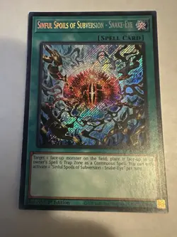 YUGIOH Sinful Spoils of Subversion - Snake-Eye DUNE-EN060 Secret Rare - Image 2