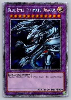 Blue-Eyes Ultimate Dragon Yugioh RA03-EN178 Platinum Secret Rare PSR NM - Image 1
