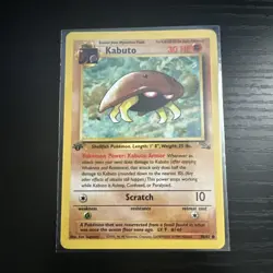 1999 Pokemon 1st Edition Fossil - KABUTO - card no. 50/62 Near Mint - Image 1