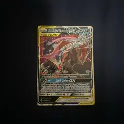 Pokemon TCG Greninja & Zoroark GX Holo Ultra Rare Card 107/214 Unbroken Bonds - Image 1